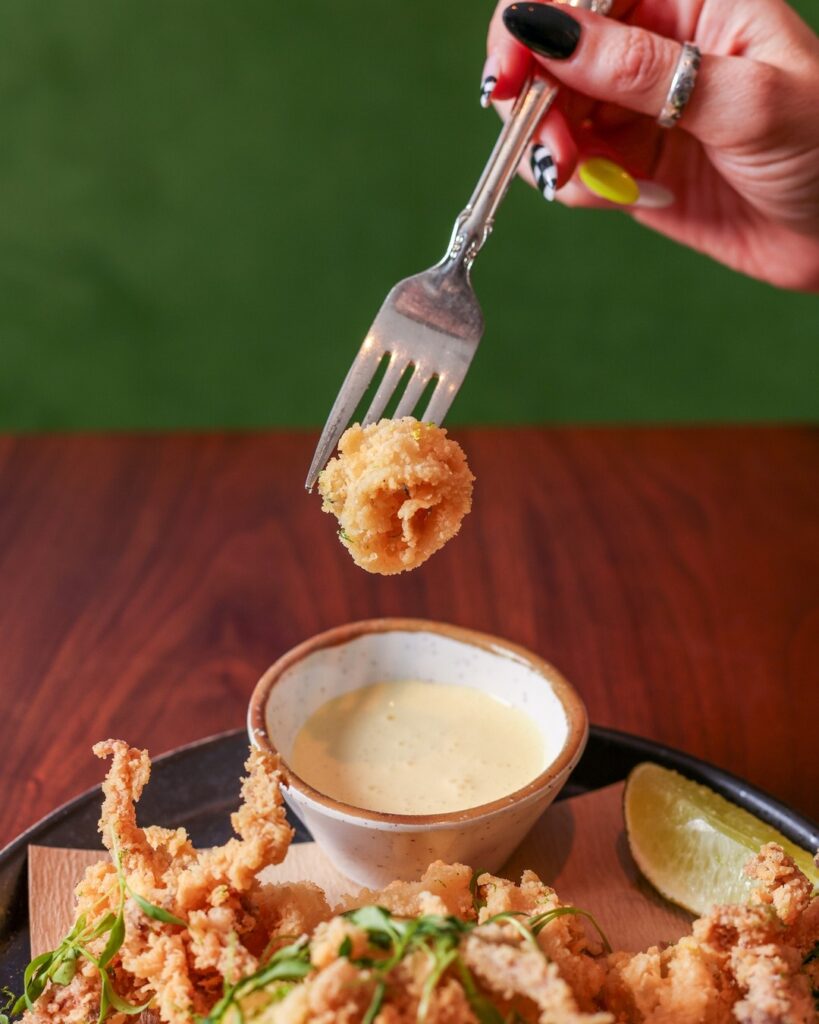 Crispy Fried Calamari With A Bold Aji Amarillo Emulsion