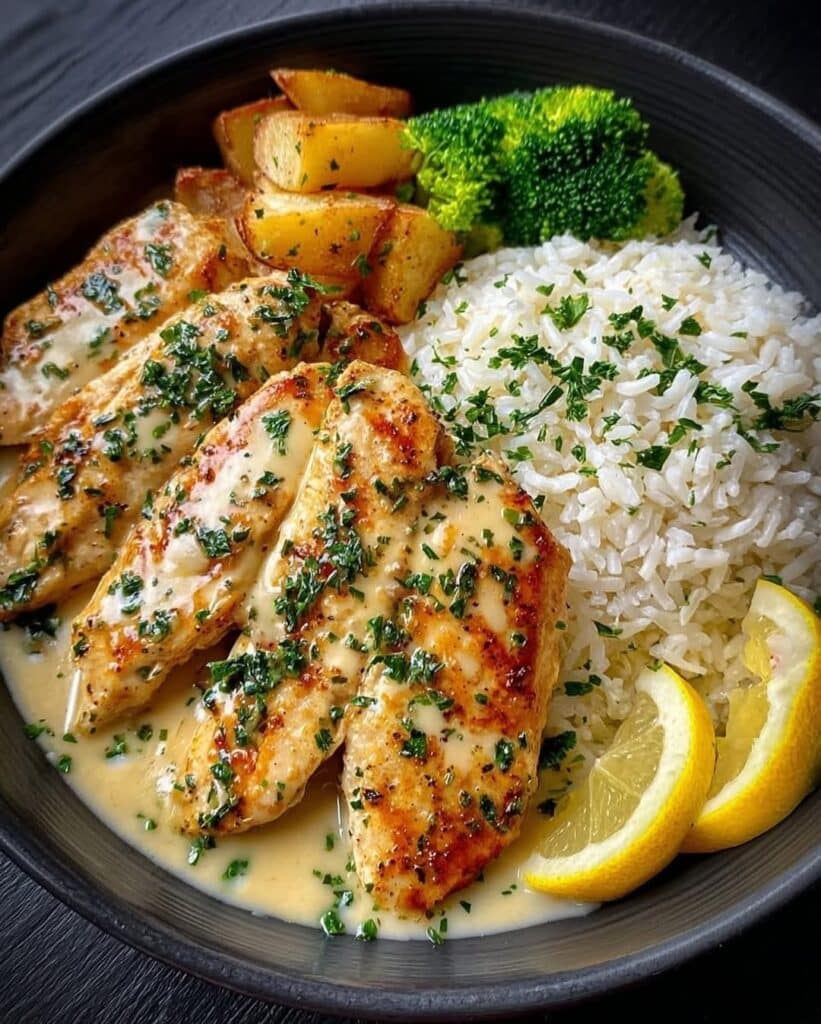 8 Best 20-Minute Healthy Dinner Recipes 1 Garlic Lemon Chicken With Steamed Broccoli