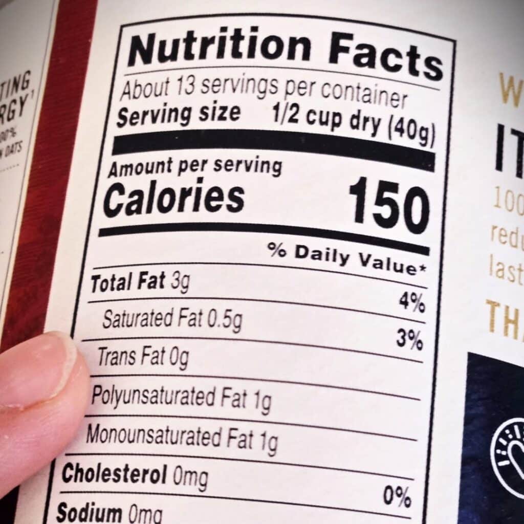 Nutrition Facts Label