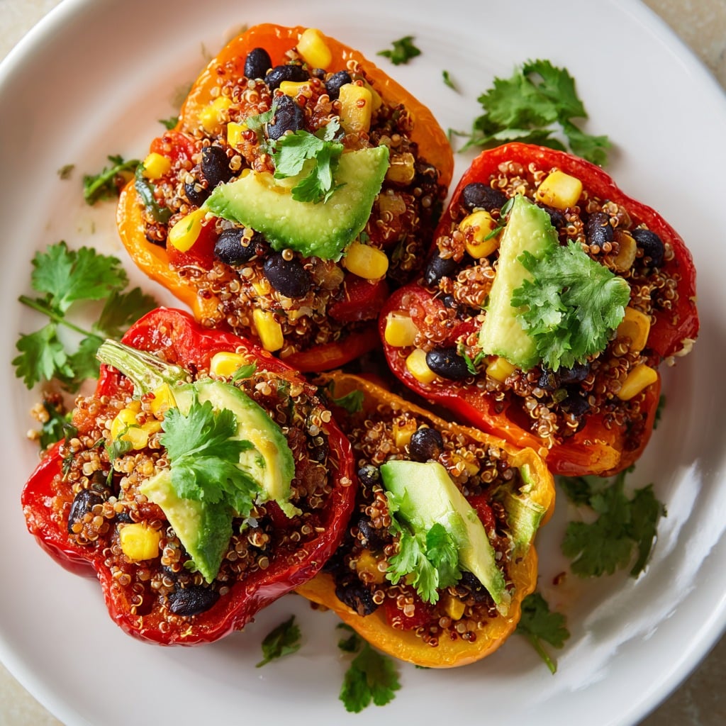 Quinoa And Black Stuffed Peppers
