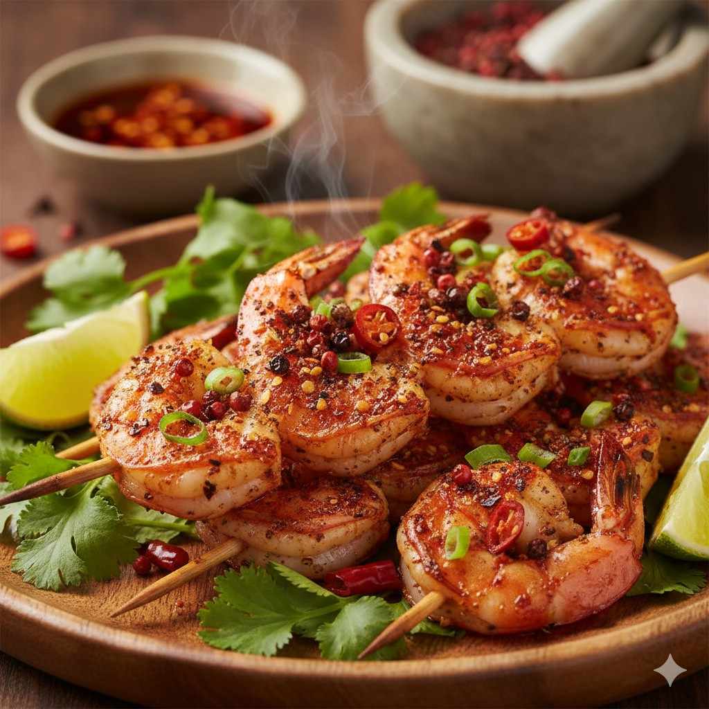 Sichuan Peppercorn Grilled Shrimp