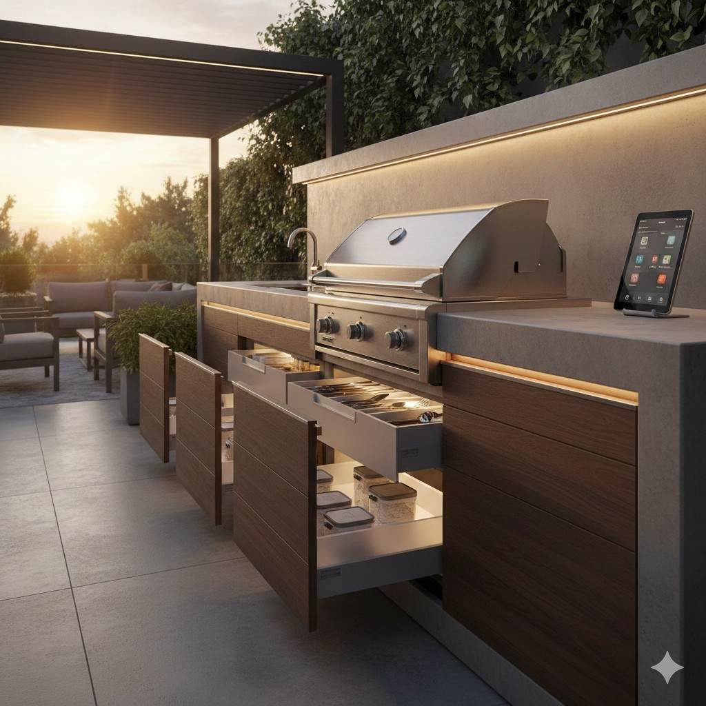 18 Best Tips For A Successful Tropical-Climate Outdoor Kitchen Design 12 Smart Storage For Outdoor Kitchen