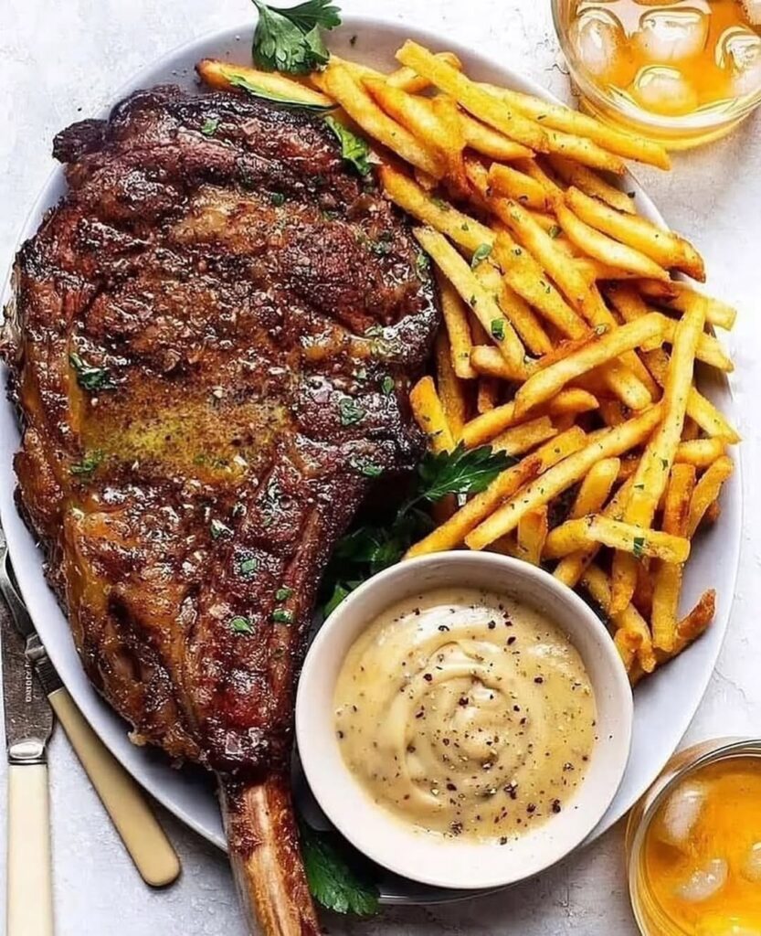 Steak Frites With Garlic Sauce