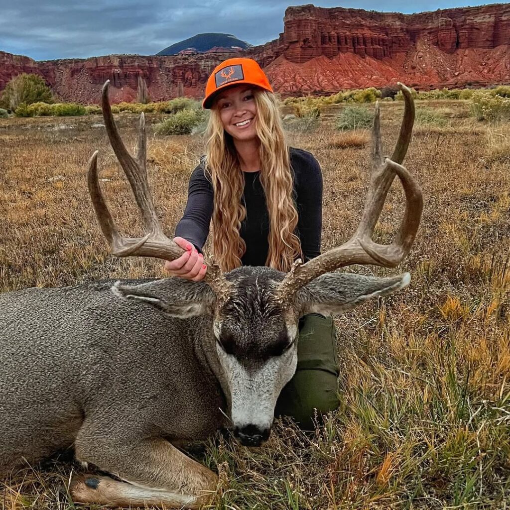 Woman After A Wild Deer Hunt
