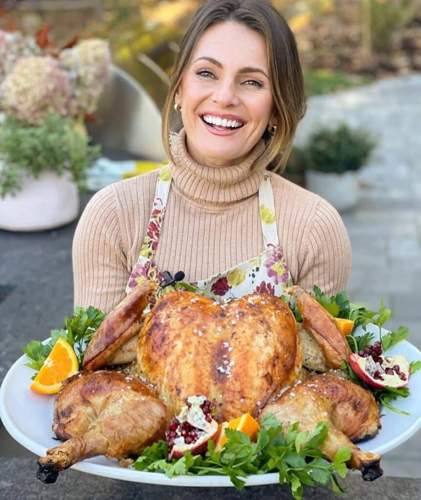 Woman Showing Her Baked Turkey