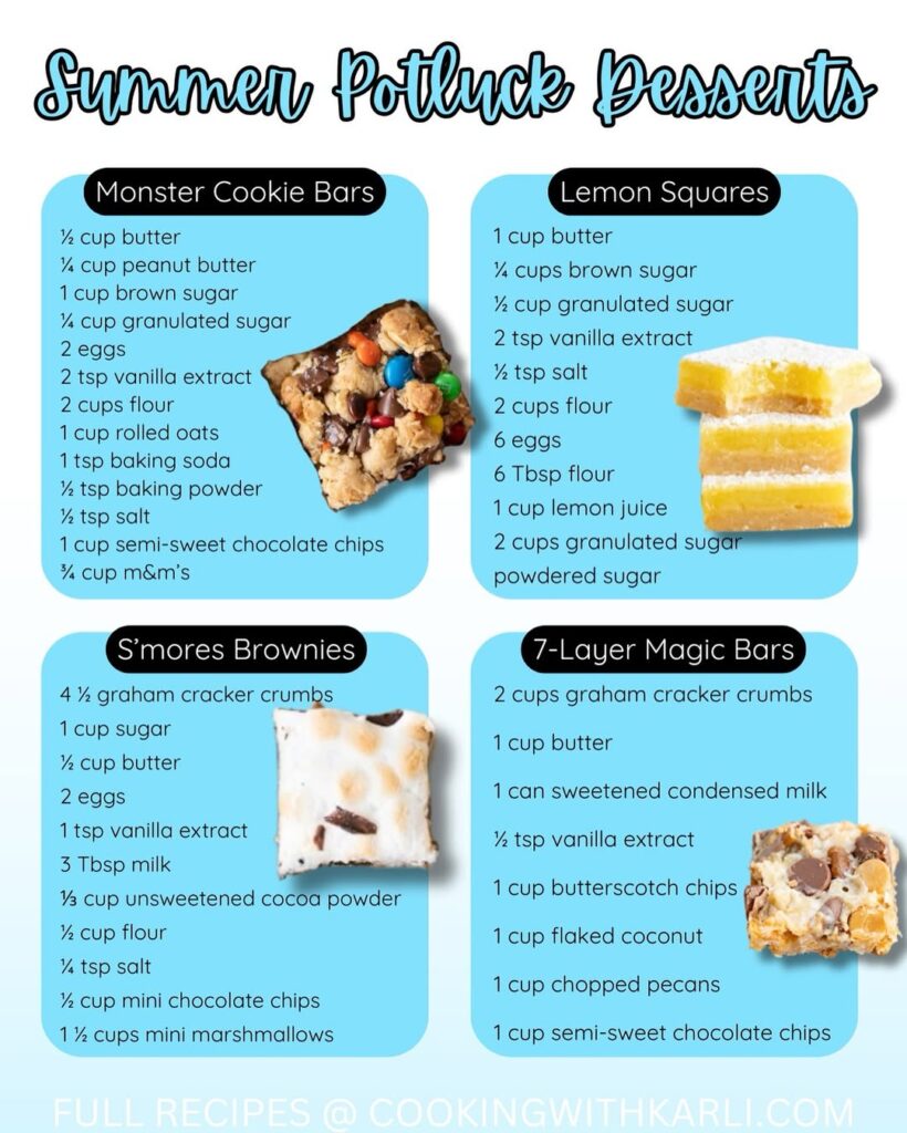 Bbq Dessert Mashups Ingredients