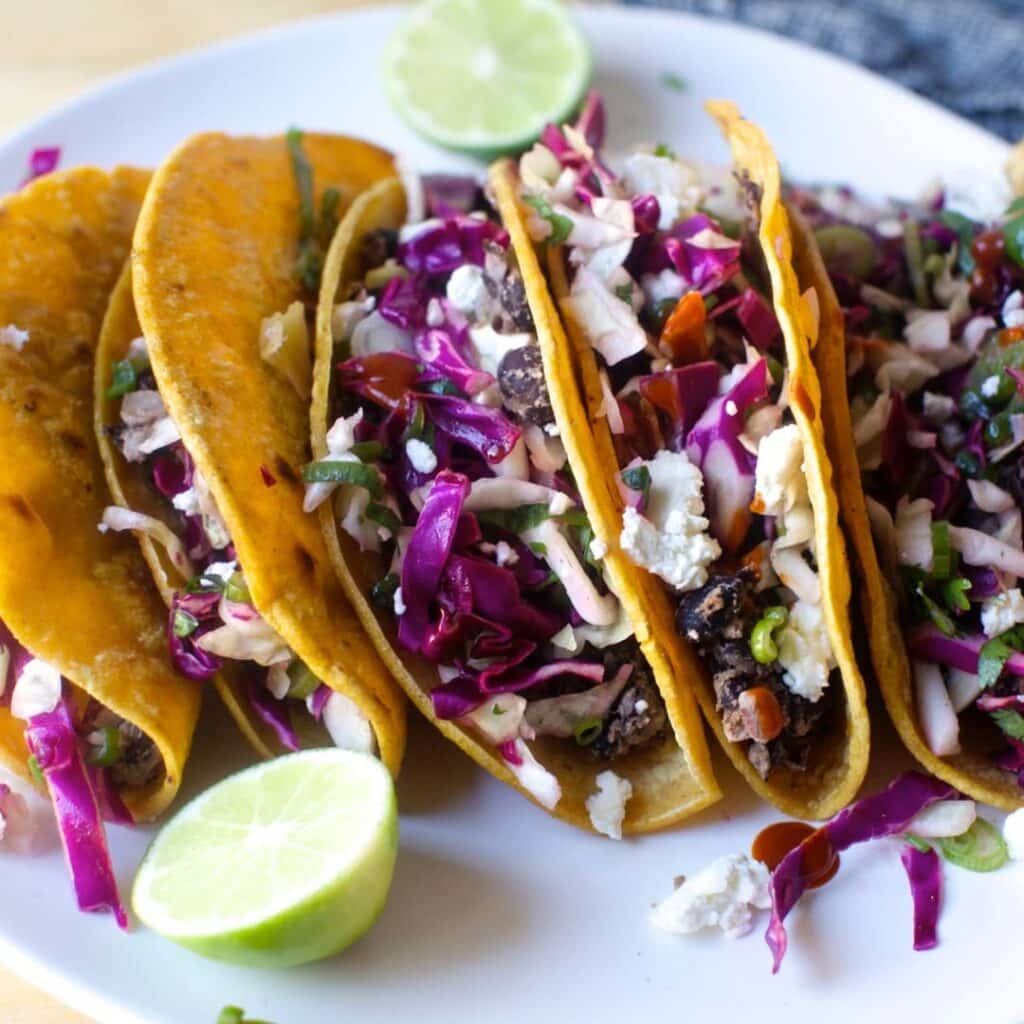 Black Bean Tacos With Quick Slaw