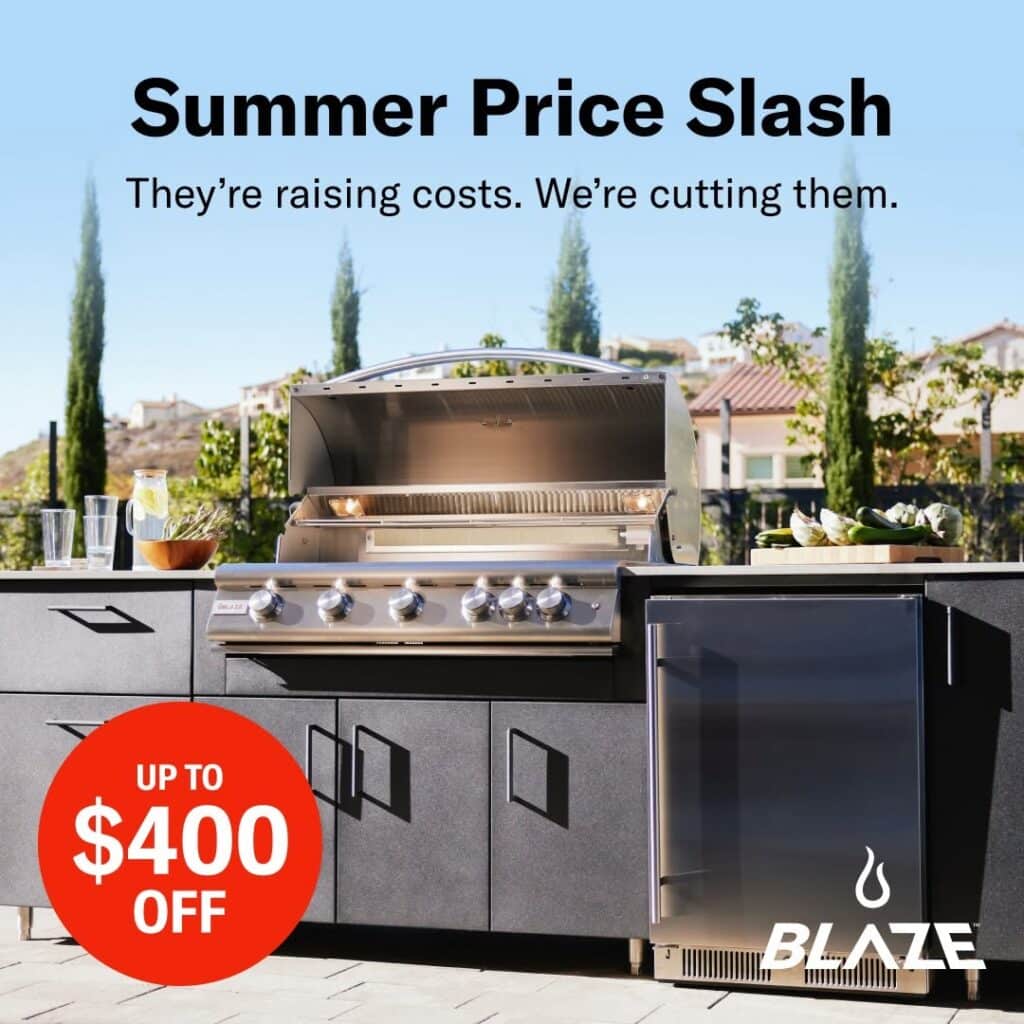 Blaze Professional Lux 44 Inch 4 Burner Built In With Rear Infrared Gas Grill