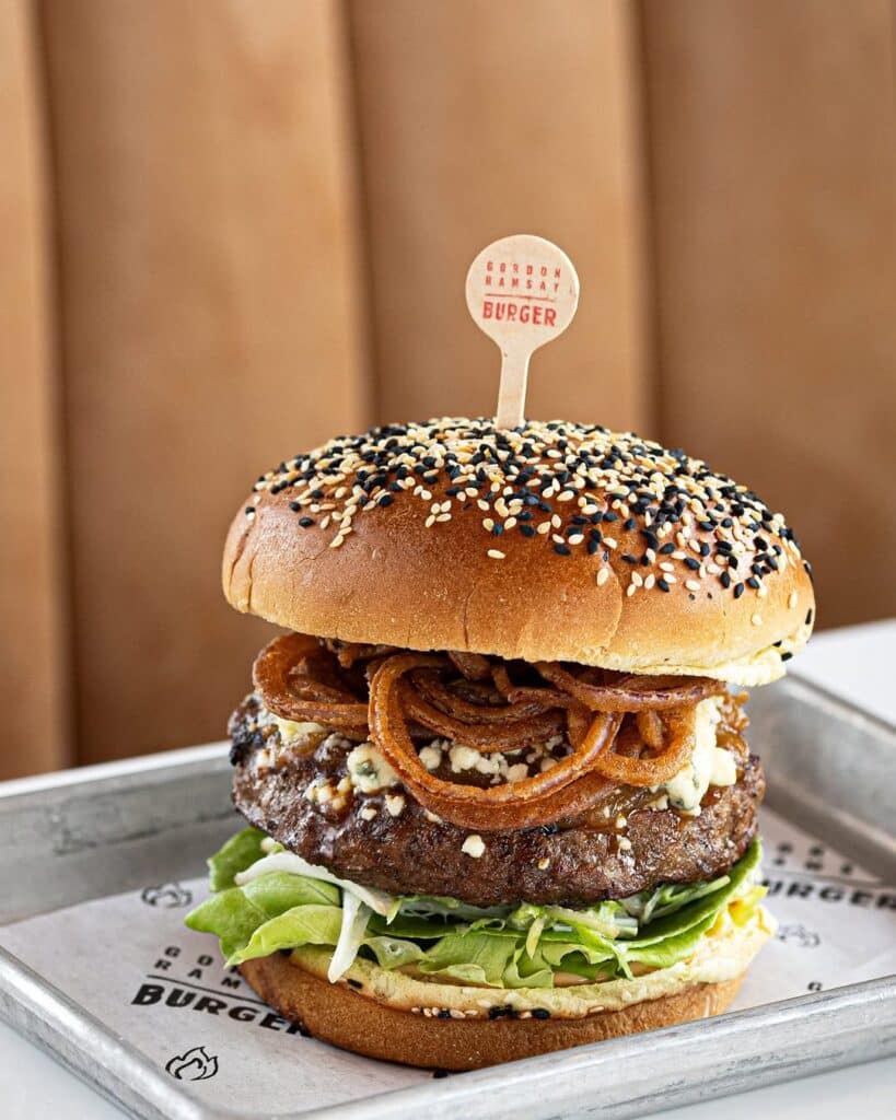 Blue Cheese And Caramelized Onion Burger