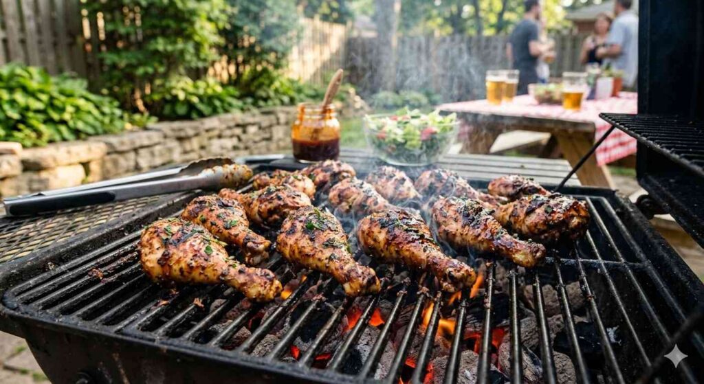 Chicken Drumsticks On The Grill