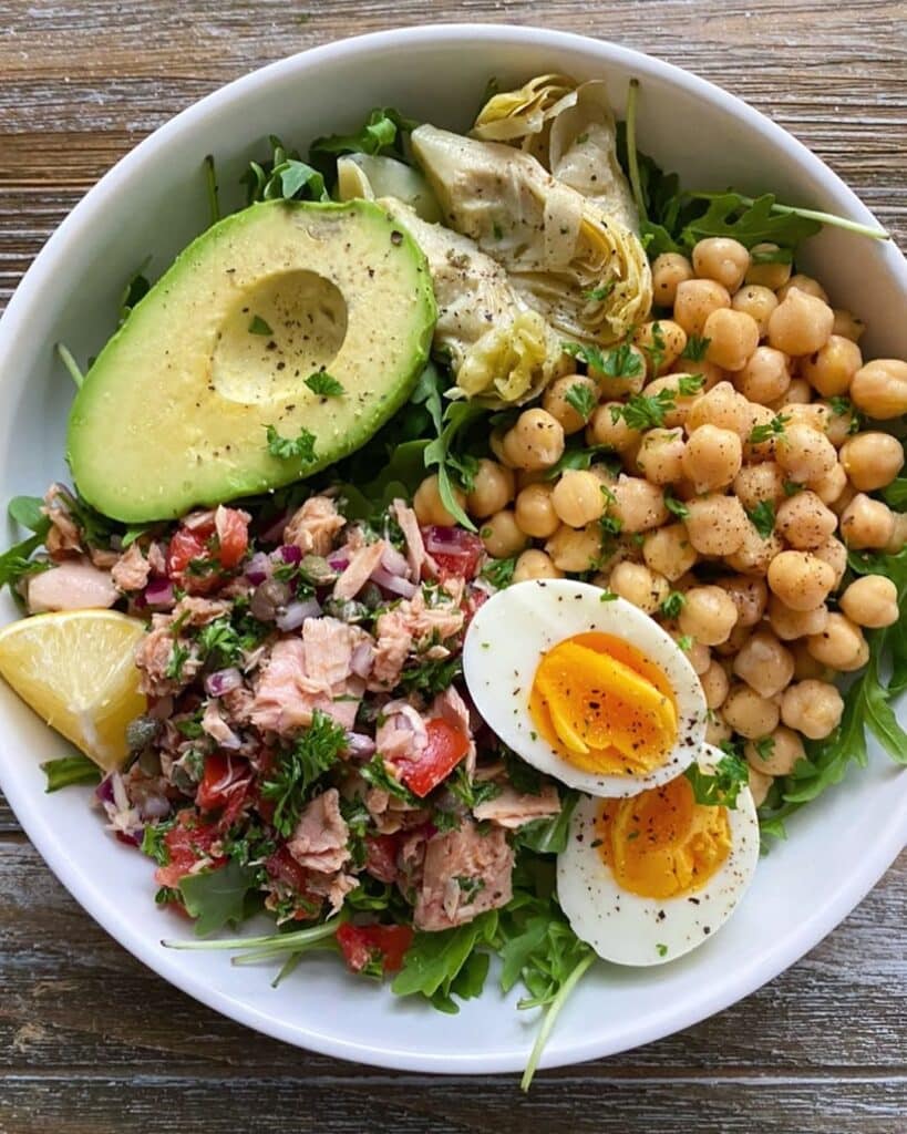 12 Healthy Spring Salad Recipes For Weight Loss 9 Chickpea And Avocado Mediterranean Spring Salad