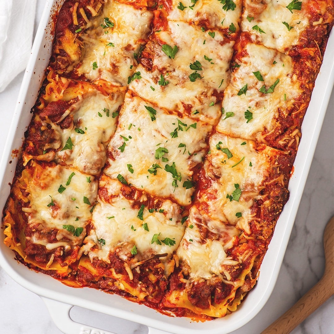 creamy one-pot lasagna meal after fasting