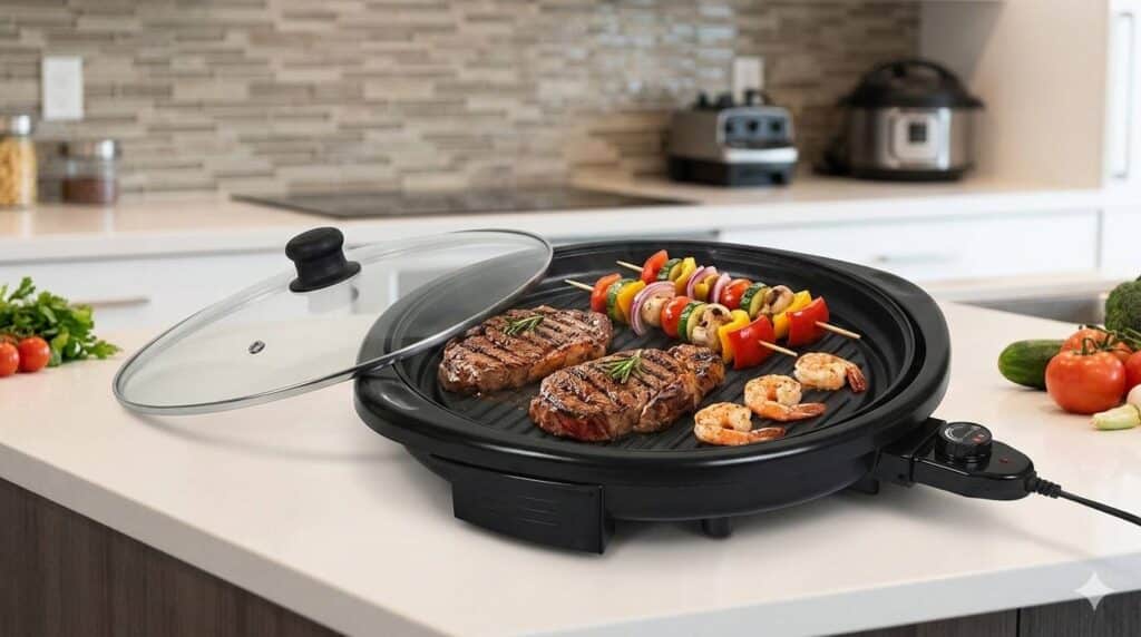 Elite Gourmet Smokeless Electric Tabletop Grill Nonstick