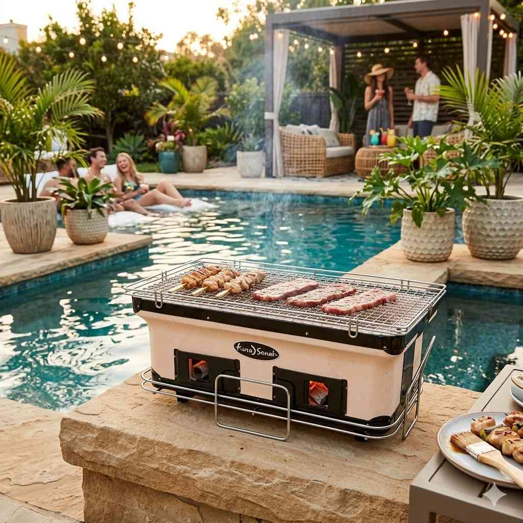 Fire Sense Yakitori Ceramic Charcoal Grill