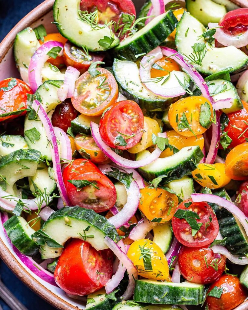 Fresh Cucumber And Tomato Salad