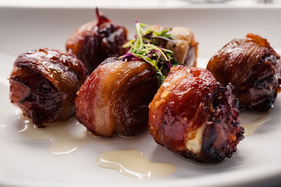 Grilled Bacon-Wrapped Figs Or Dates