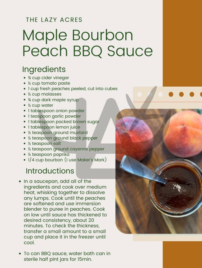 Maple Bourbon Peach Bbq Sauce