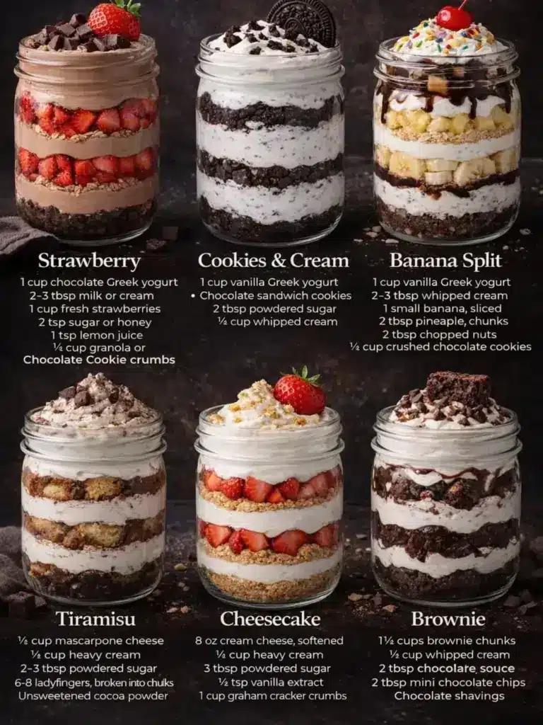 Mason Jar Greek Yogurt Parfaits