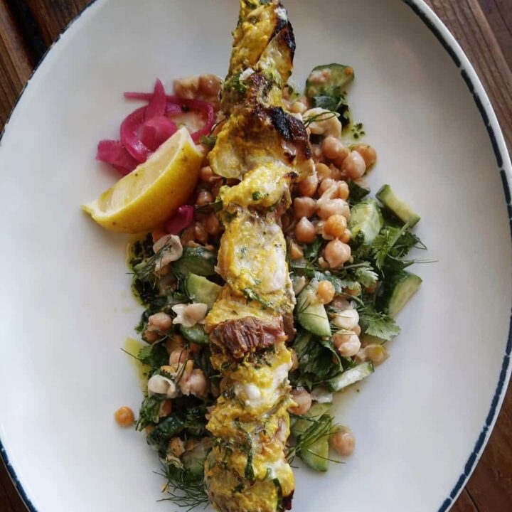 Mediterranean-Style Grilled Sturgeon With Sea Grapes Recipe