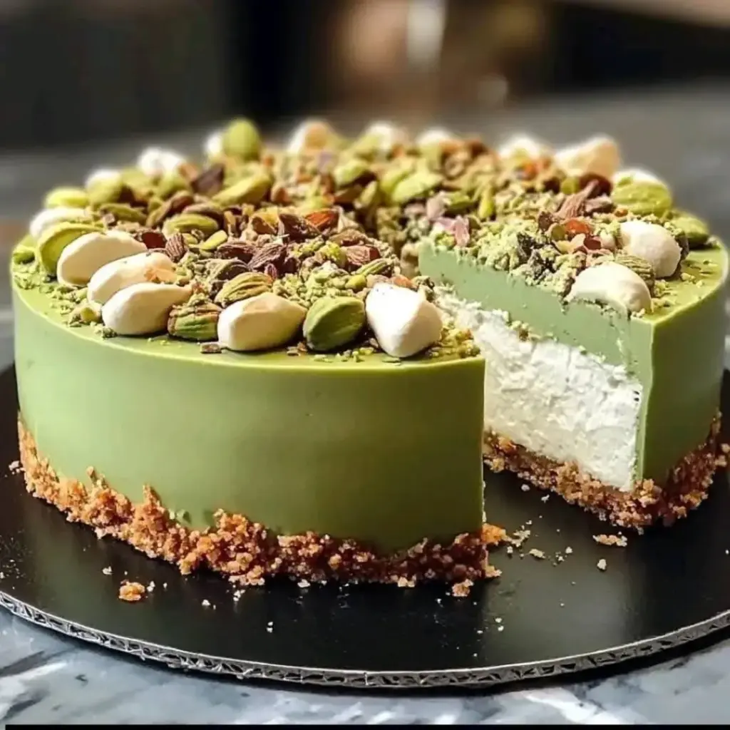 No-Bake Pistachio Cheesecake