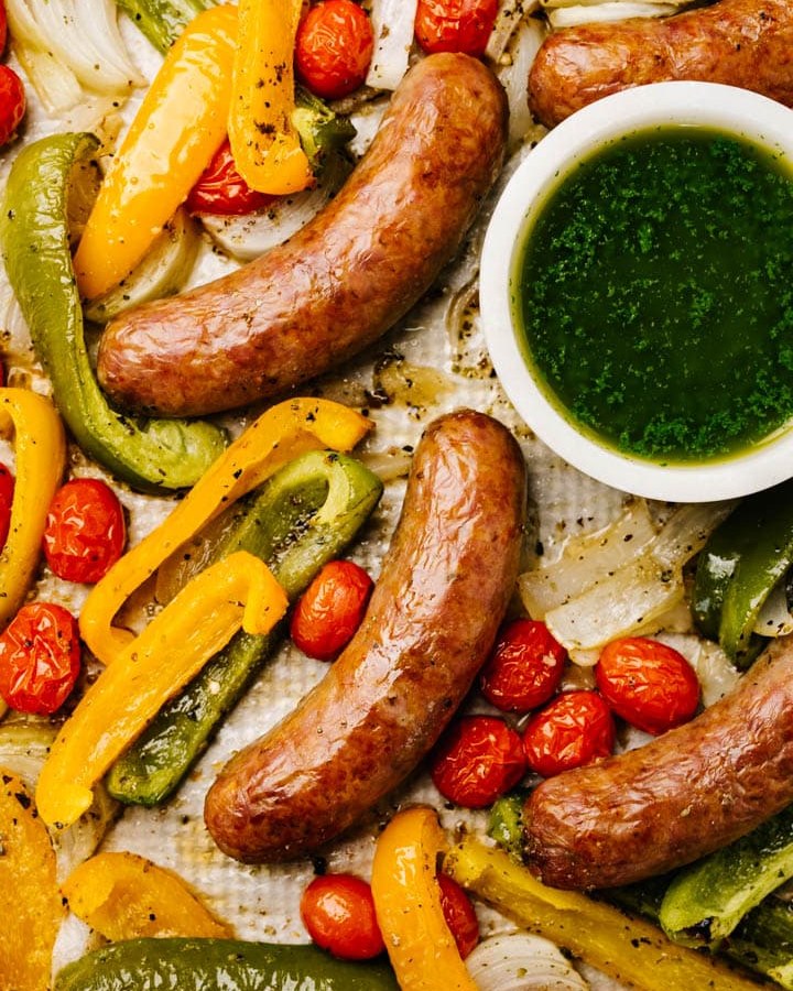 Sheet-Pan Sausage And Peppers