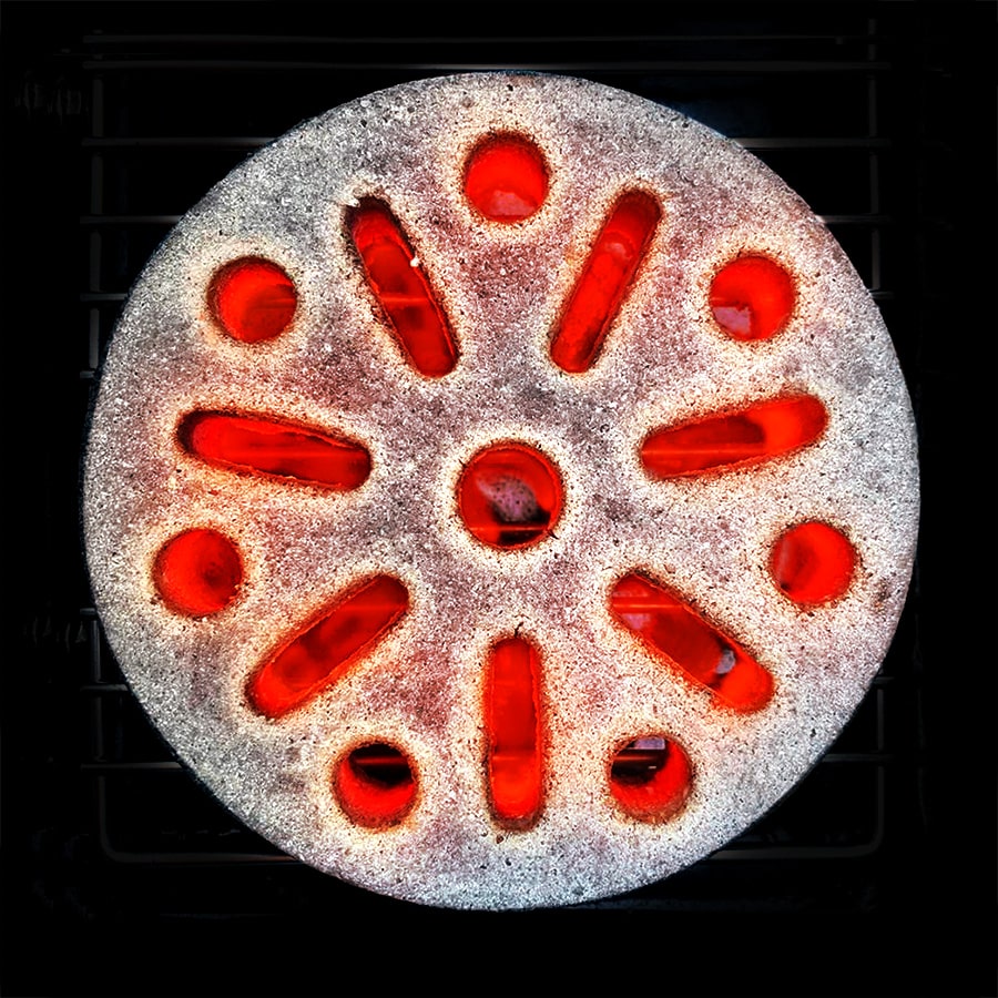 Smoldering Charcoal In The Grill