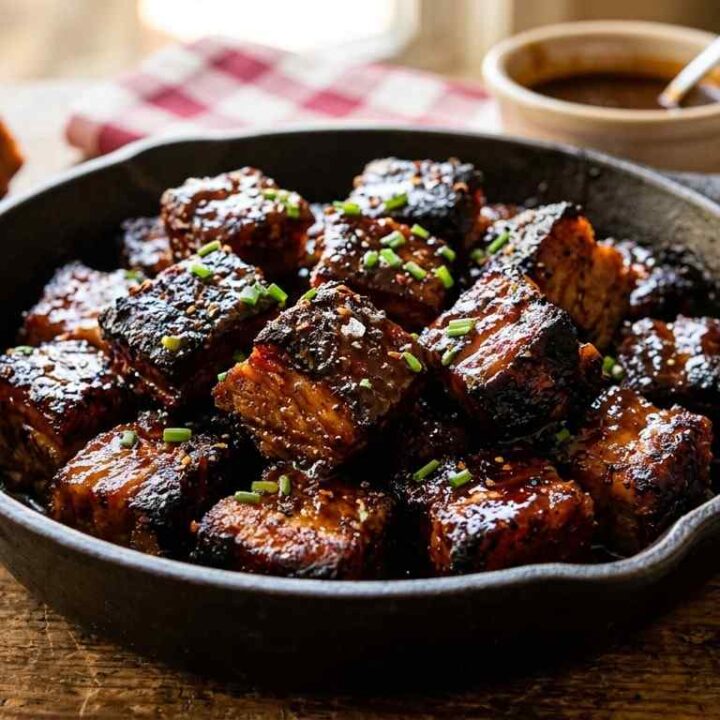 Sticky Maple Chipotle Pork Belly Burnt Ends Recipe