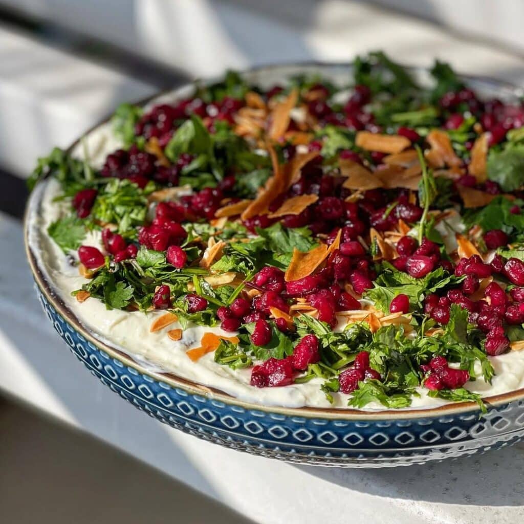 Vegetarian Chickpea And Eggplant Fatteh