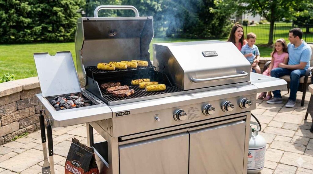 Victory Hybrid Charcoal And Gas Grill