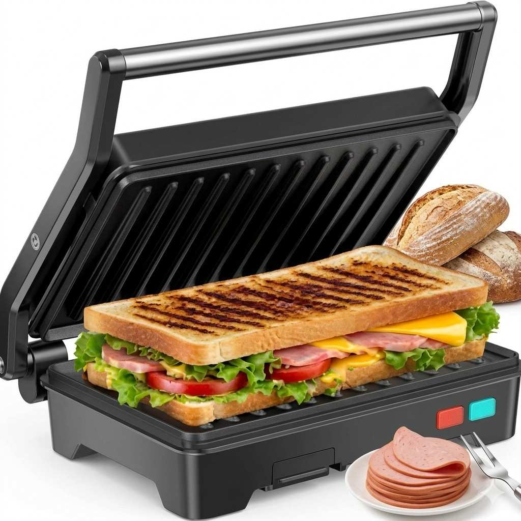 Chefman Multifunction 180 Degrees Grill And Panini Press 4-Slice