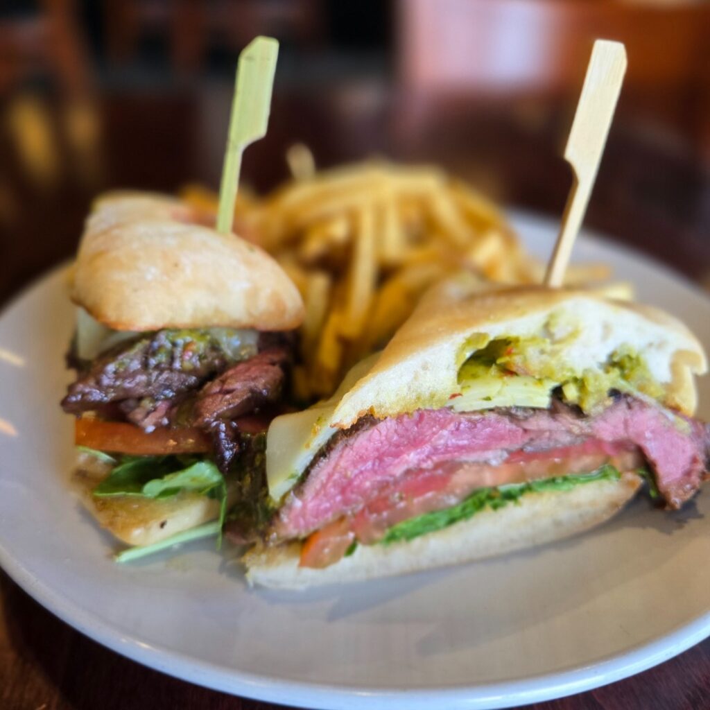 Chimichurri Steak Sandwiches On Toasted Ciabatta