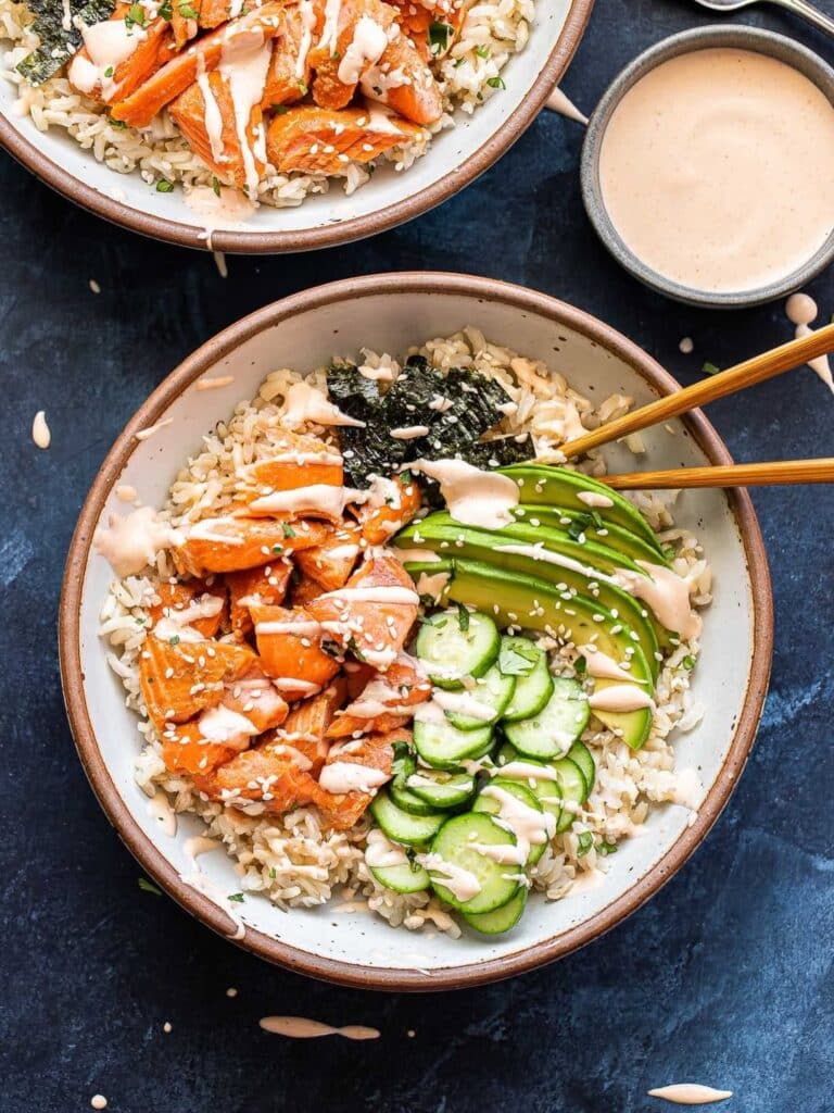 Deconstructed Sushi Bowls With Spicy Mayo