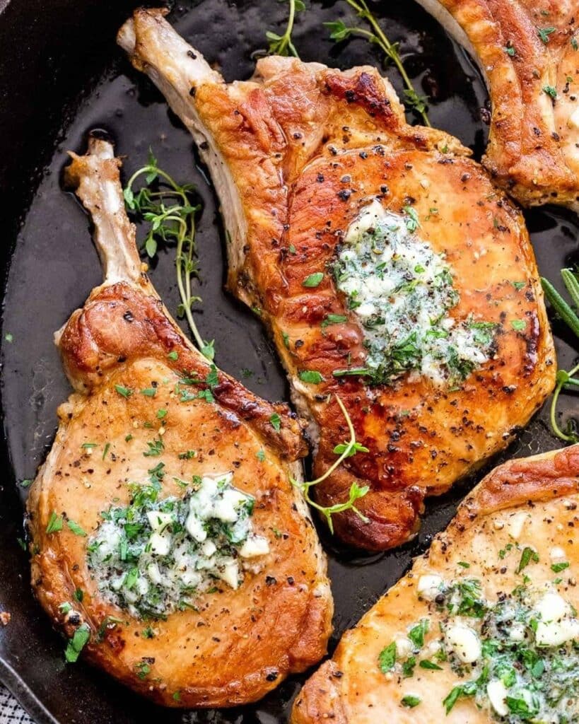 Deglazing Pork Chops