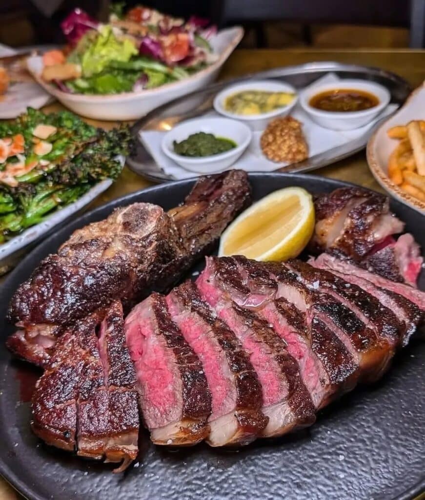 Grilled Steak With Side Dishes