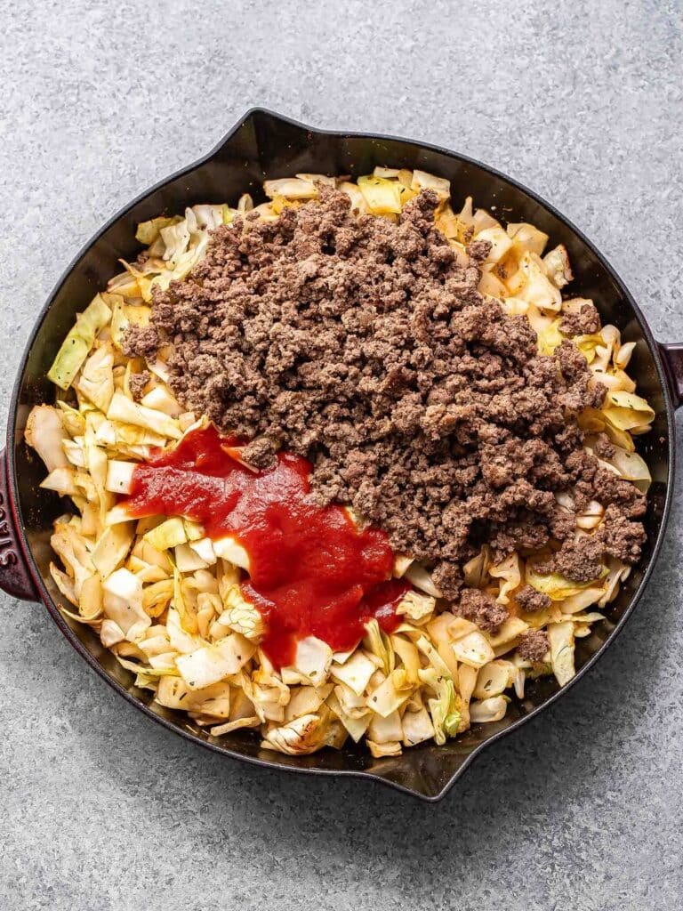Ground Turkey And Cabbage Skillet