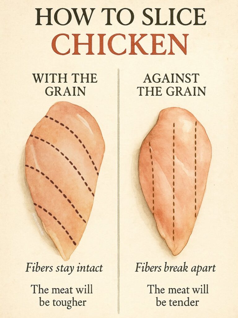 How To Cut Against The Grain With Chicken Meat