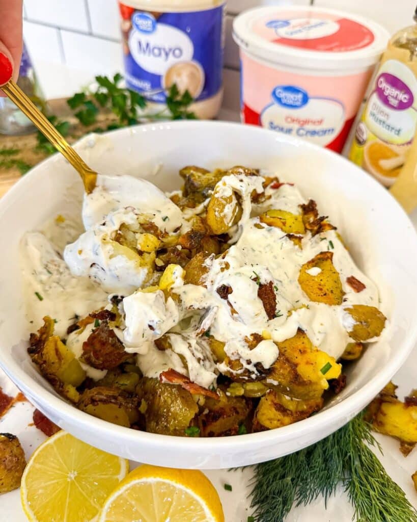 Loaded Potato Salad With A Creamy Greek Yogurt Twist