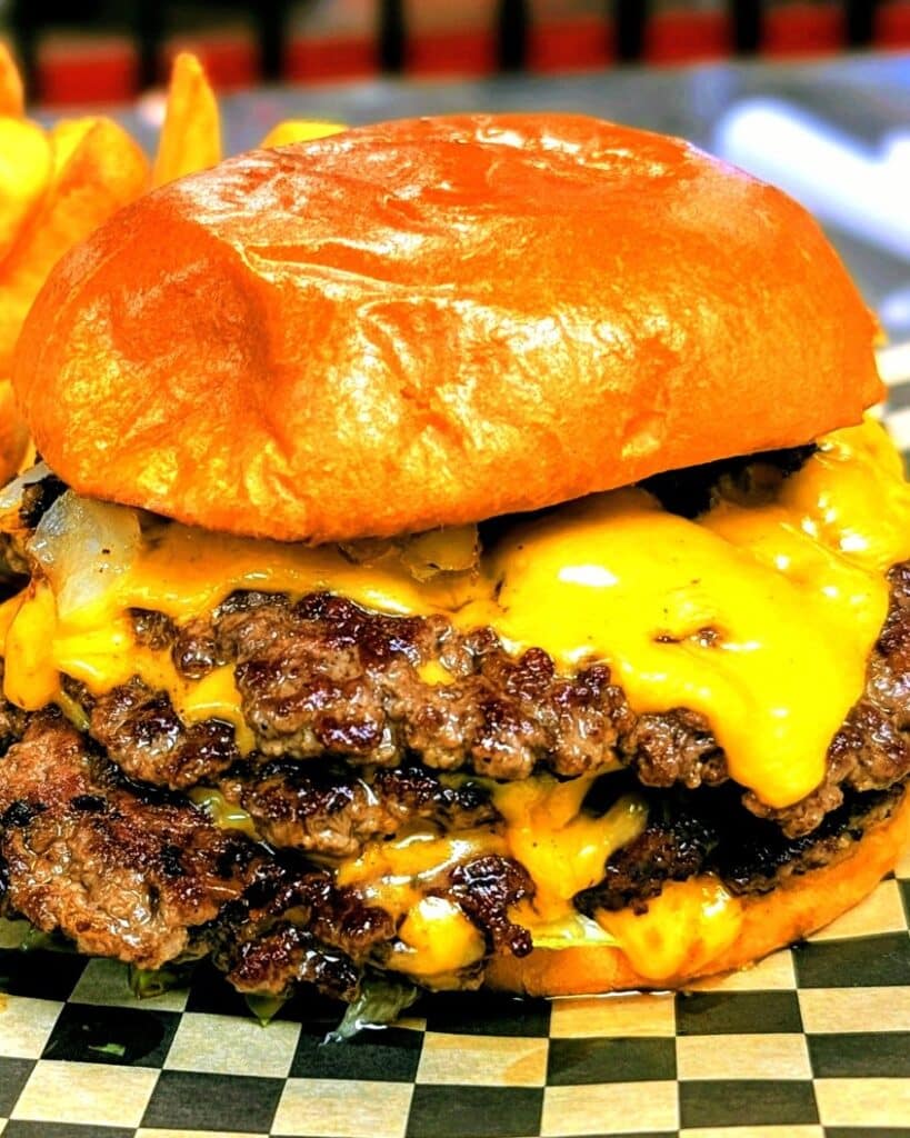 Melted Cheese On Bbq Smash Burger