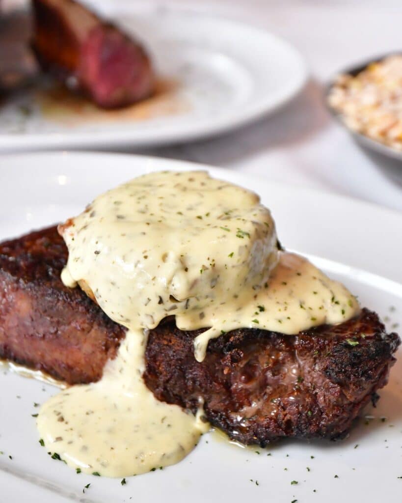 New York Strip Steak With White Bbq Sauce