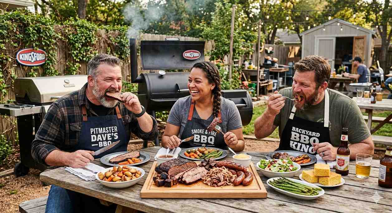 professional pitmasters eating non-bbq food