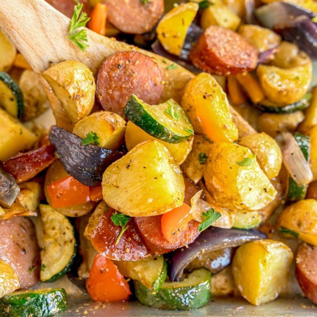 Sheet Pan Sausage And Veggies