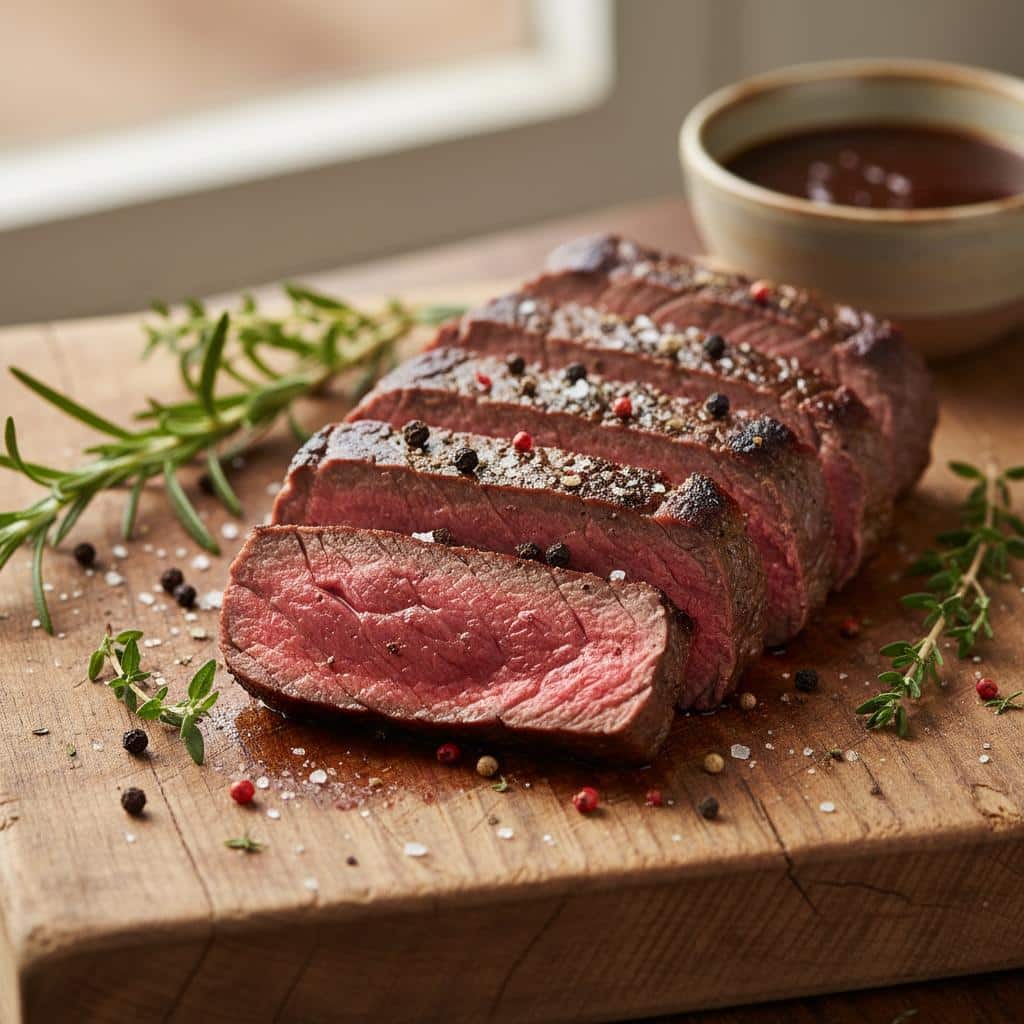 Tenderloin With Honey-Siracha Sauce And Herbs