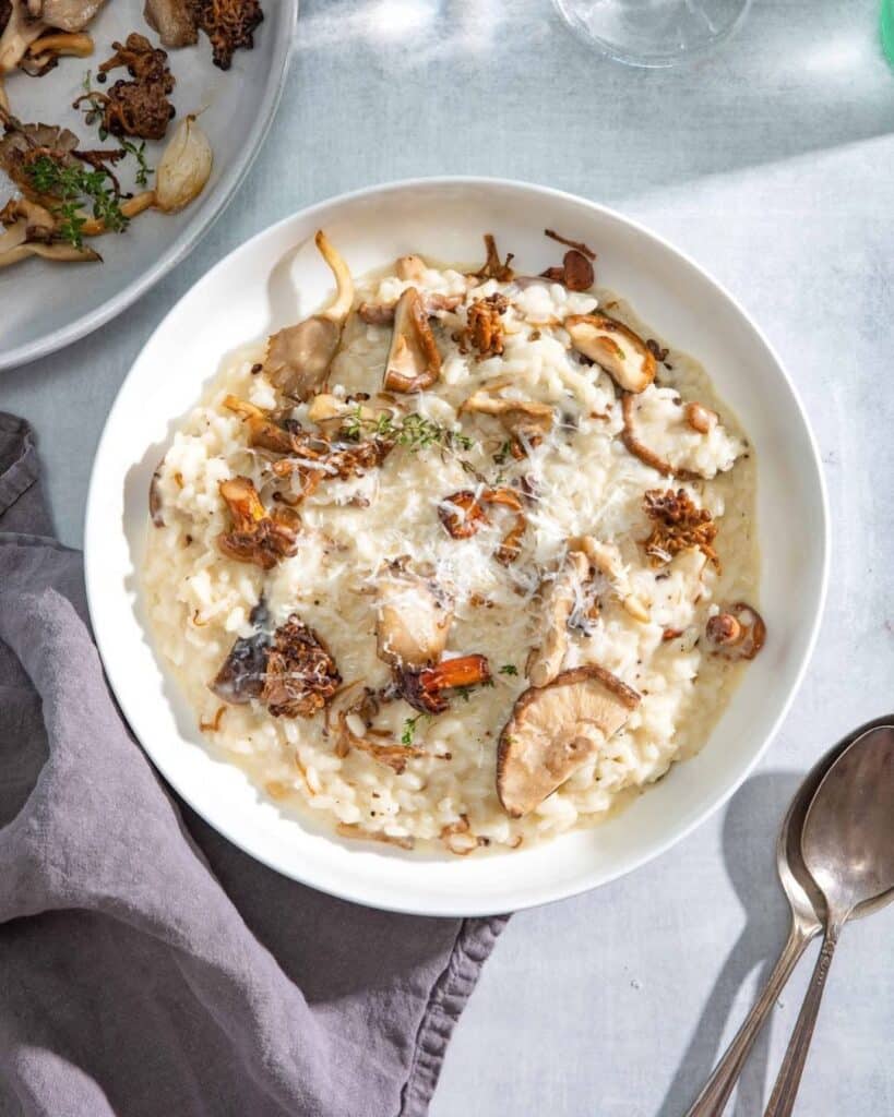 Truffle Oil Infused Mushroom Risotto