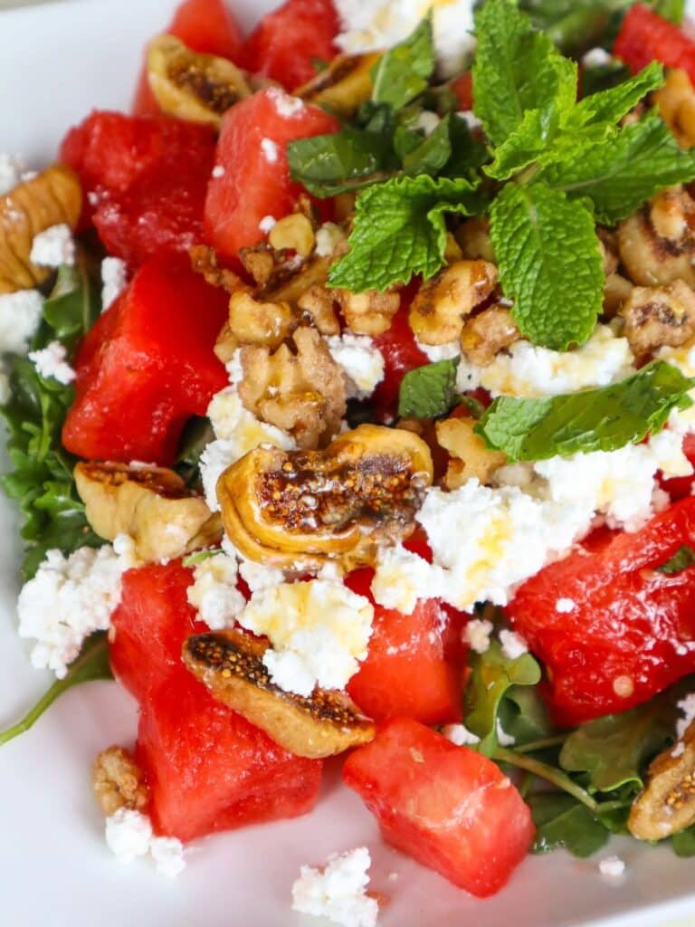 Watermelon Feta Salad With Balsamic Glaze