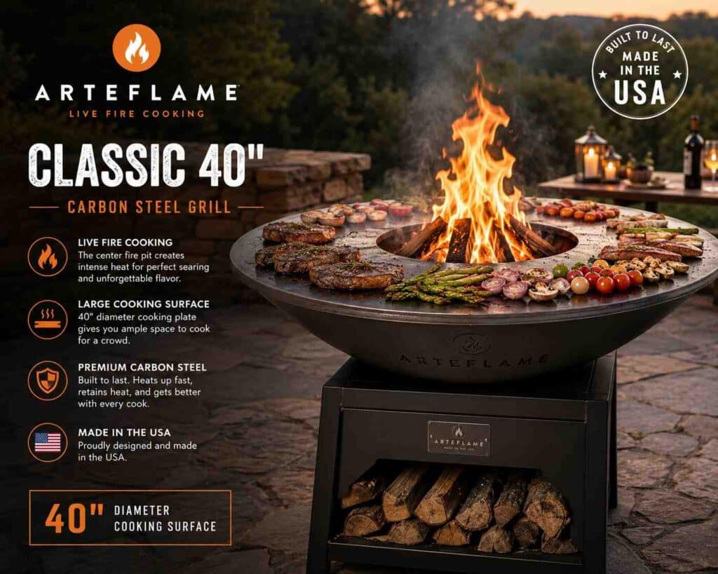 Arteflame Classic 40-Inch Carbon Steel Grill