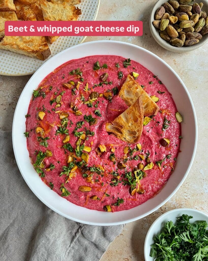 Beet And Whipped Goat Cheese Dip