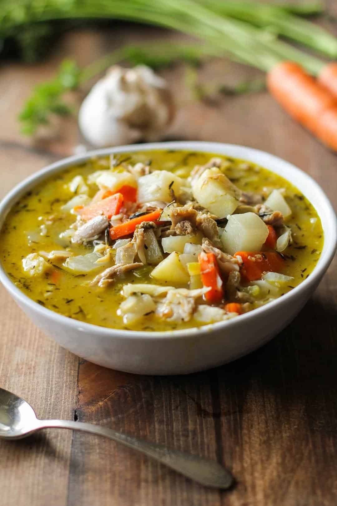 easy turkey soup with rice or noodles