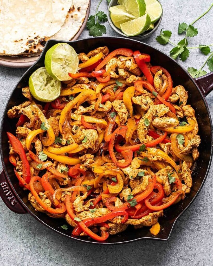 Fajitas In A Frying Pot