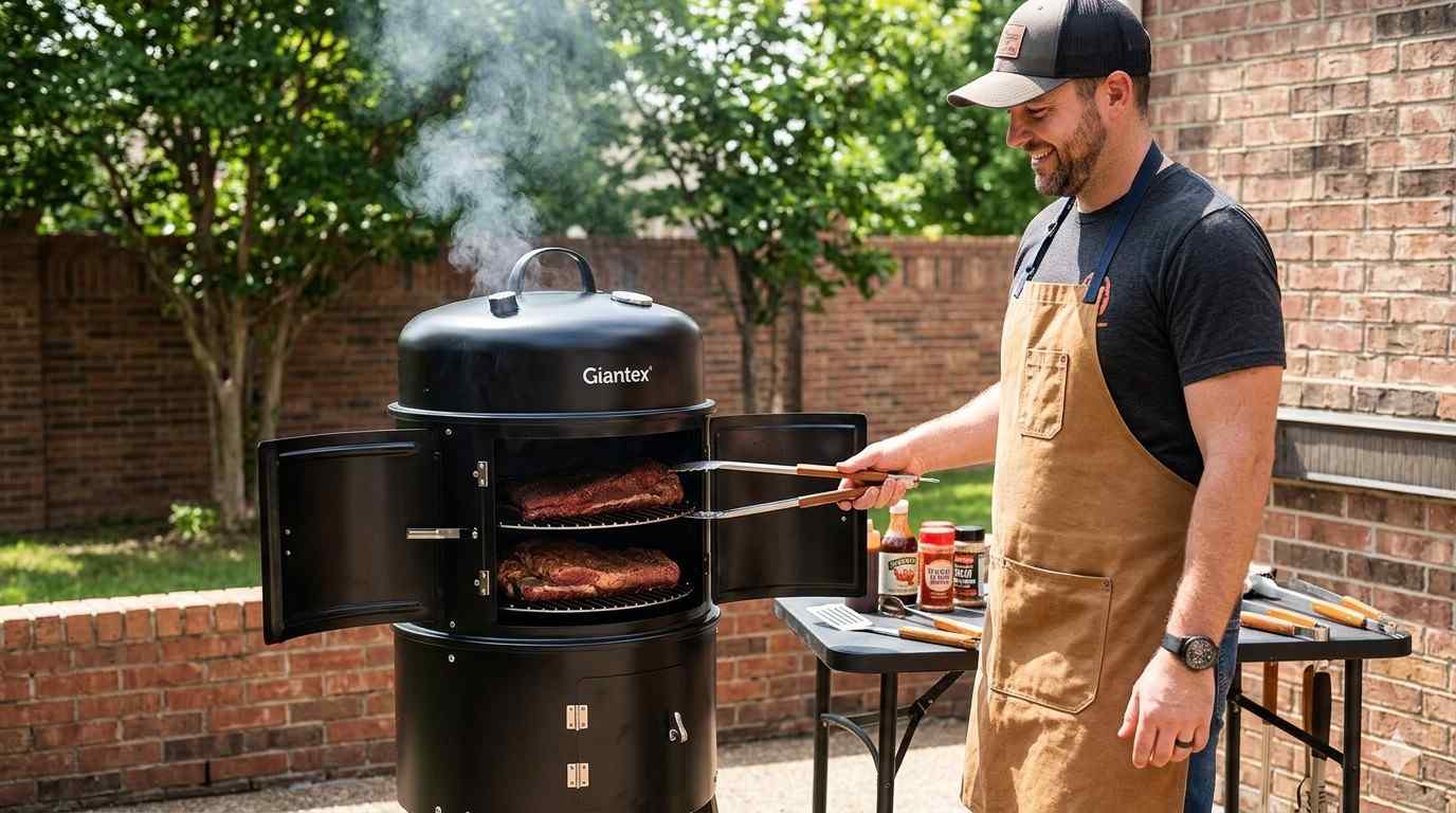 giantex 3-in-1 outdoor smoker grill