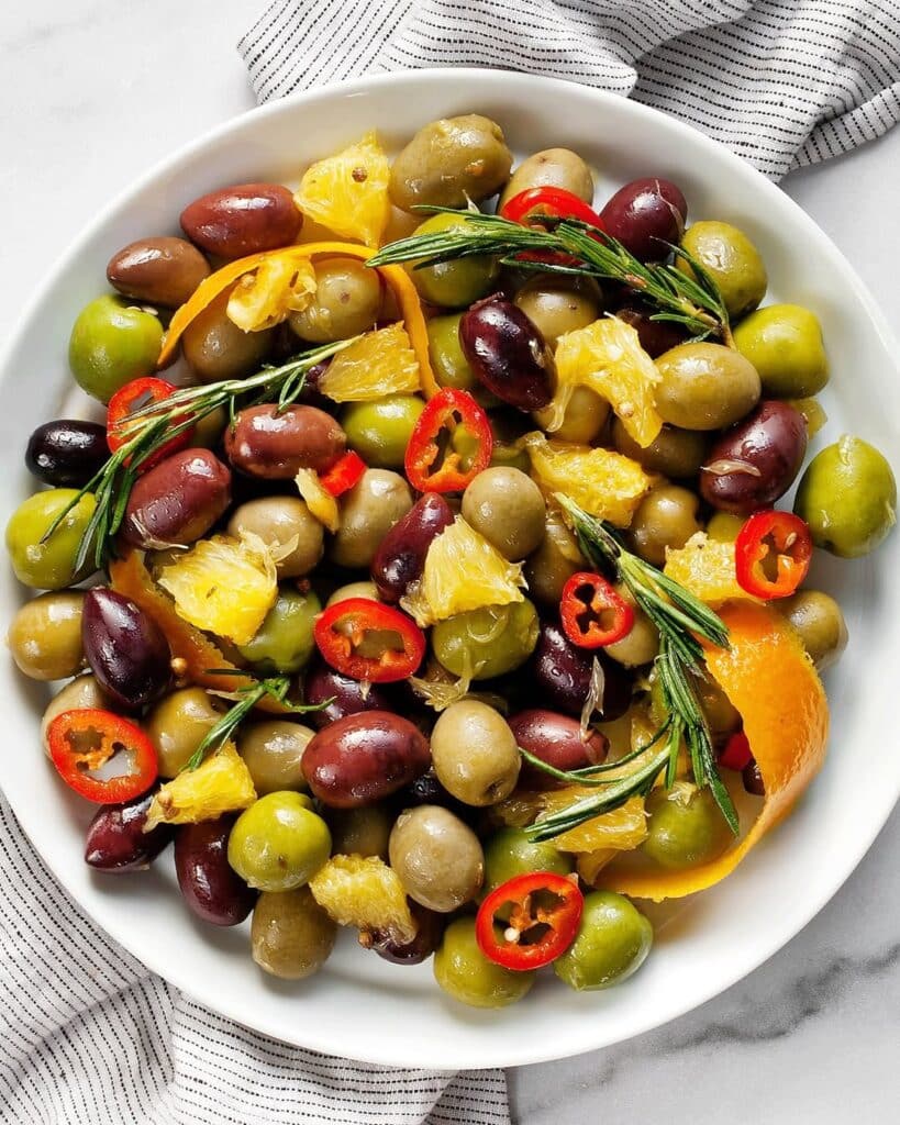 Gourmet Rosemary And Sea Salt Marinated Olives